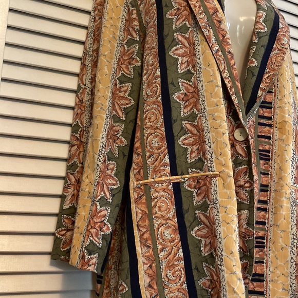 Vintage Toni Garment for CC Magic abstract floral print blazer 12 - Picture 3 of 11